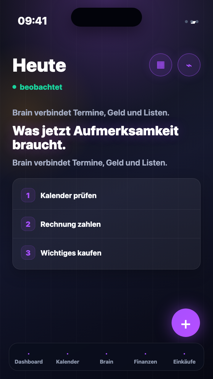 Die App fuer Aufgaben, Kalender und Finanzen zusammen